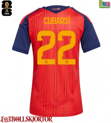 Spanien Pau Cubarsi #22 Hemmatröja Dam VM 2026 Kortärmad